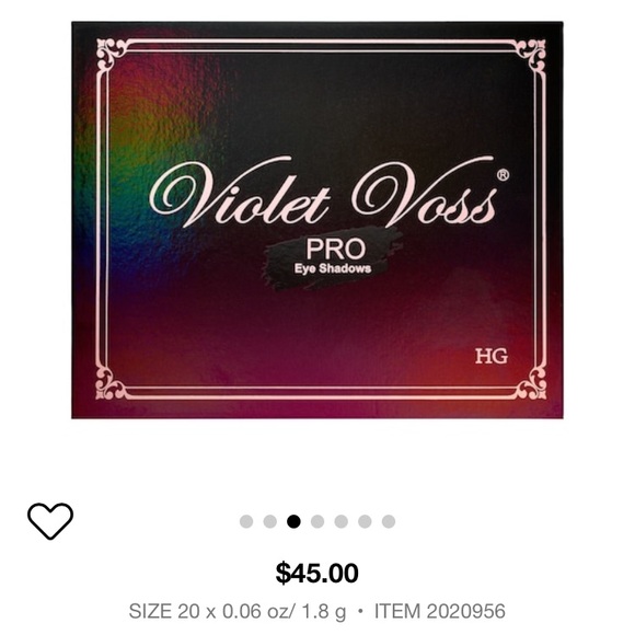 ✨SOLD✨ VIOLET VOSS HG PRO Eyeshadow Palette - Picture 3 of 8